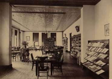 Shepherd College Library in Knutti Hall ca. 1904