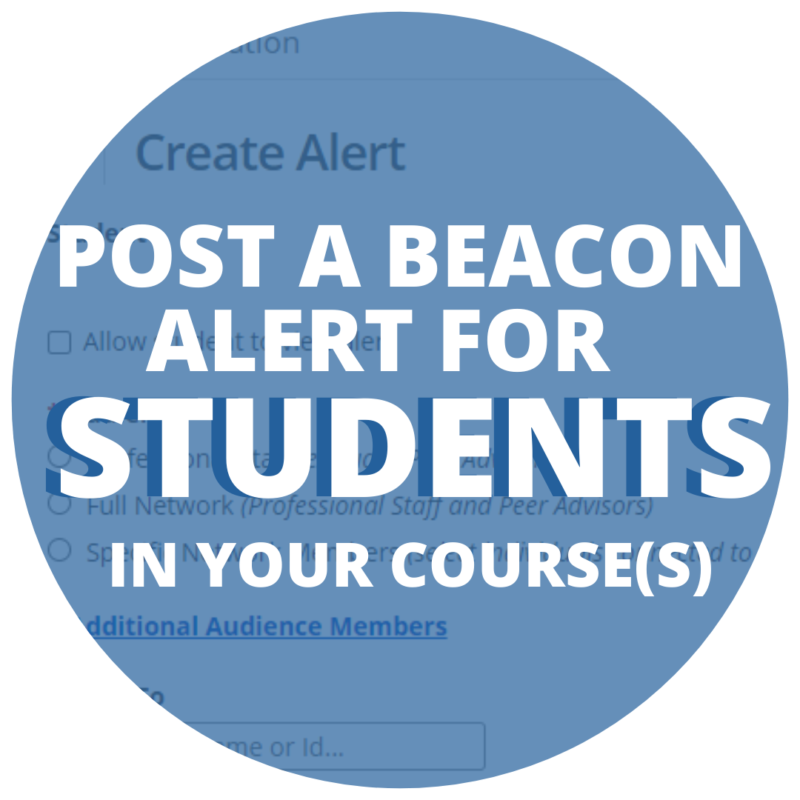 Post an Alert for Students In Your Courses