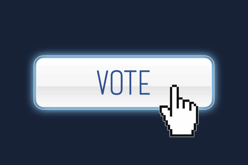 image of a button reading "vote" with a mouse-click hovering over it