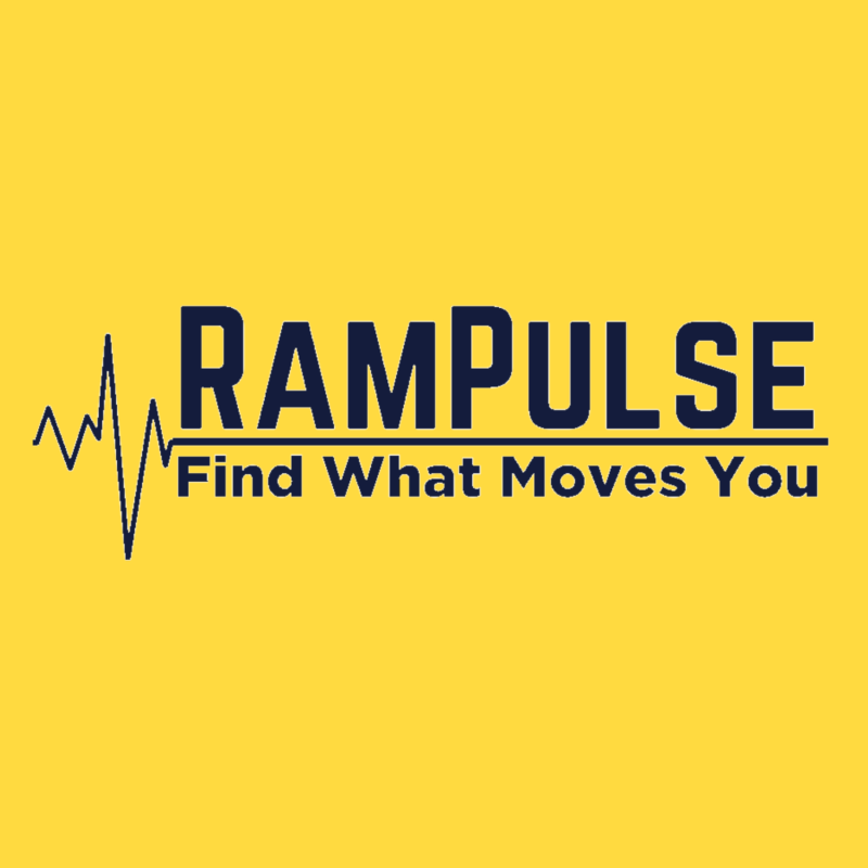 yellow background, in the center is the Rampulse logo