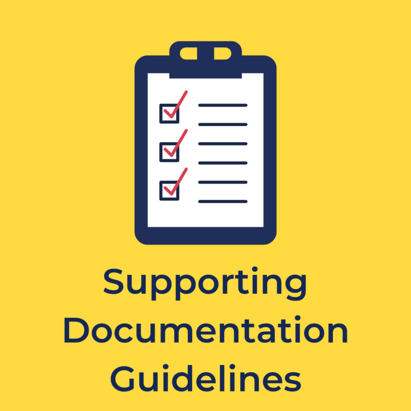 supporting documentation guidelines