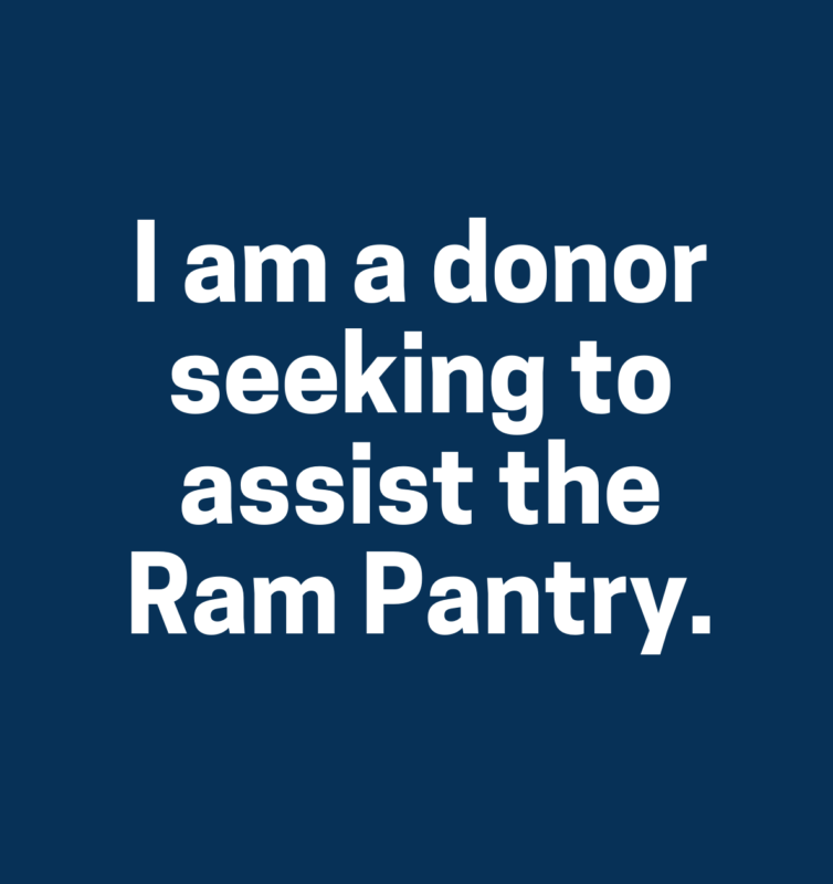 i am a donor seeking to assist the pantry