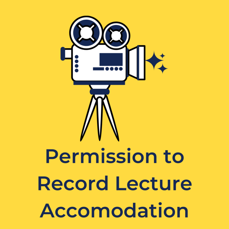 permission to record lecture accommodation