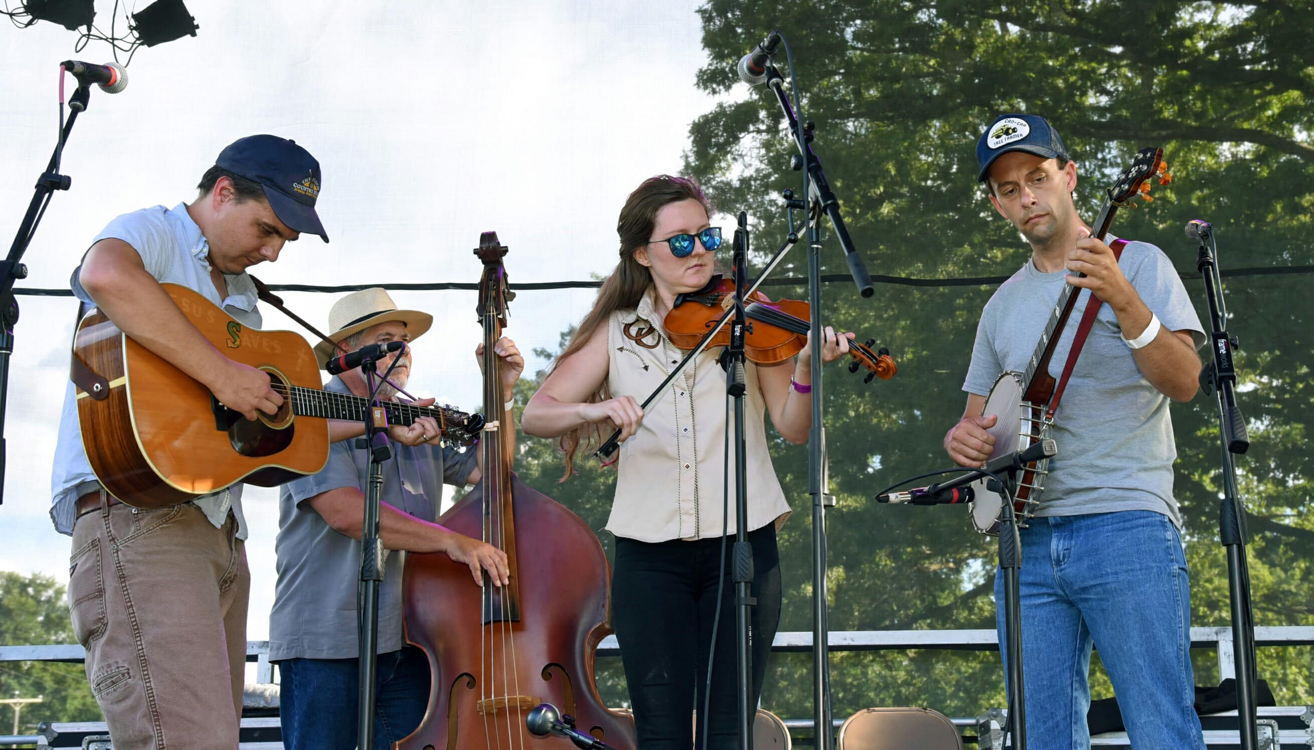 Photo of music group The State Birds performing.