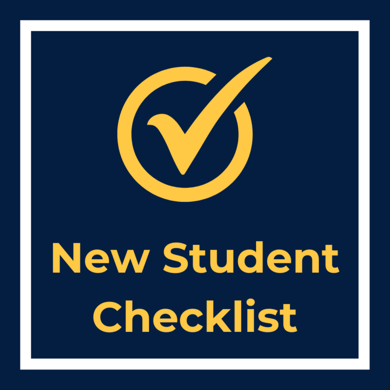 new student checklist button