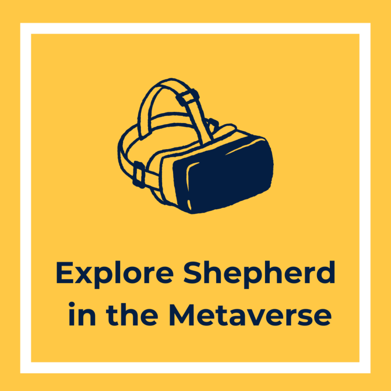 explore shepherd in the metaverse button