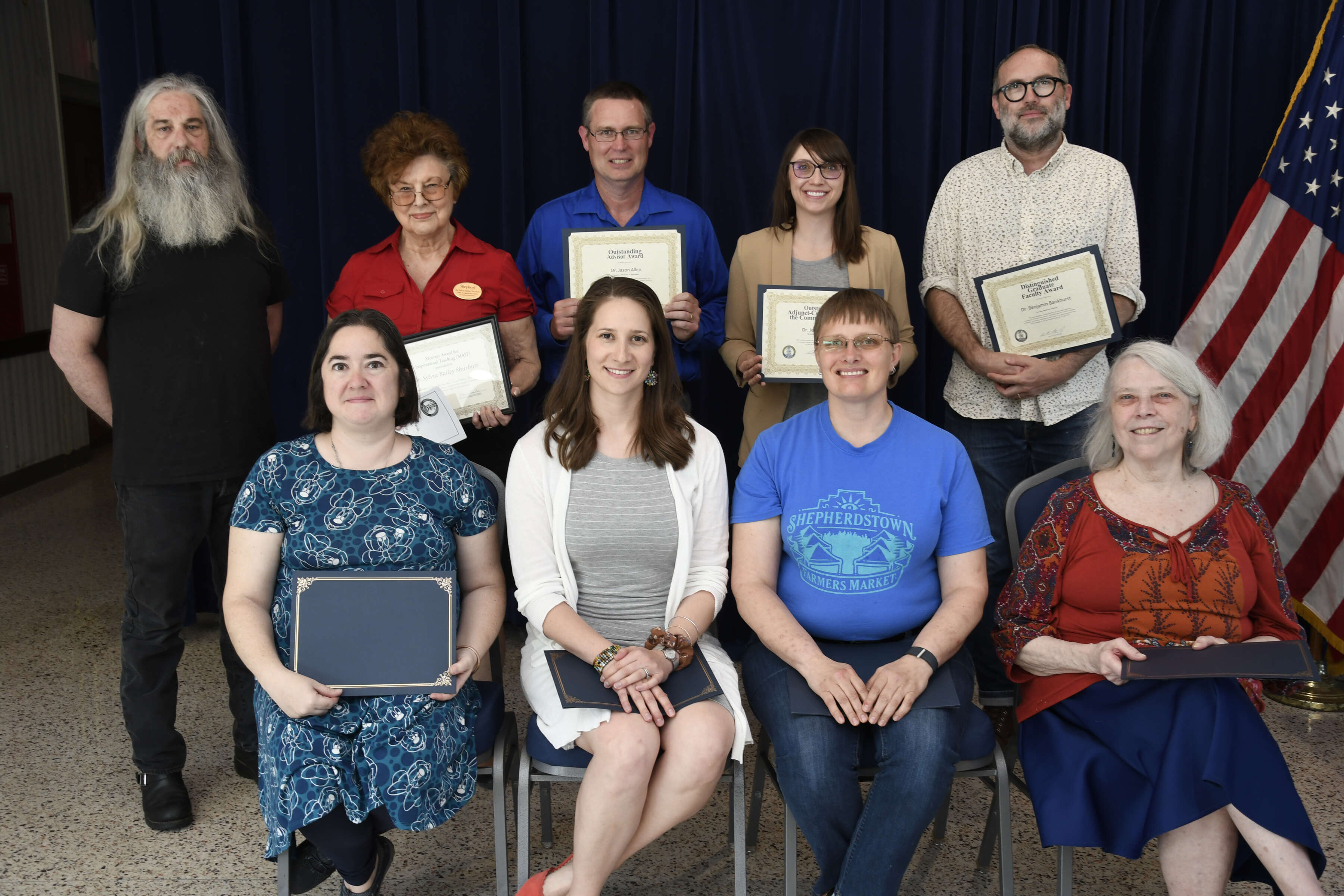 Group photo of faculty award winners.