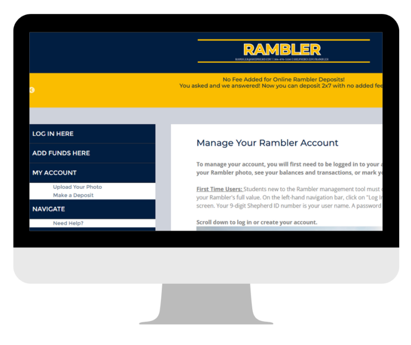 image of computer on Rambler website