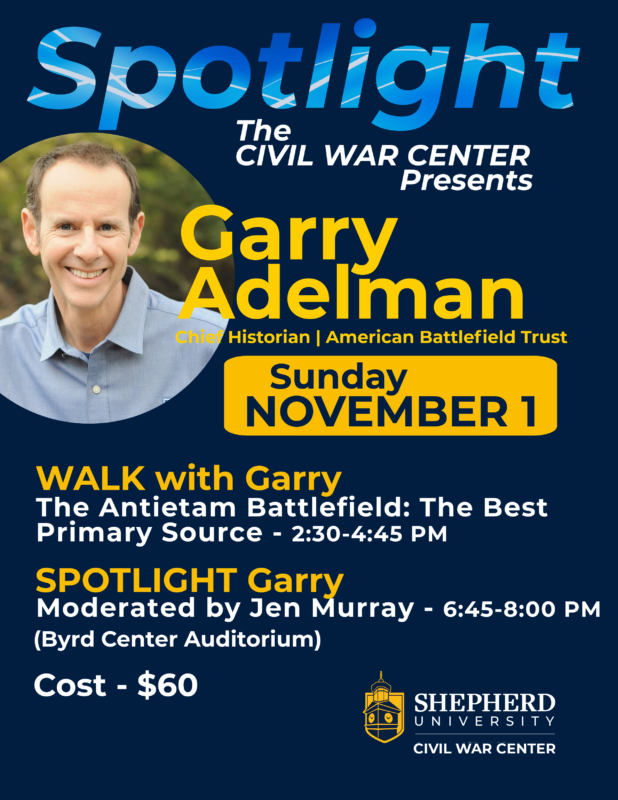 Flyer for a Garry Adelman tour and talk on Nov 1